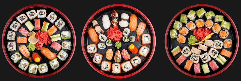 Preparo de sushis e sashimis